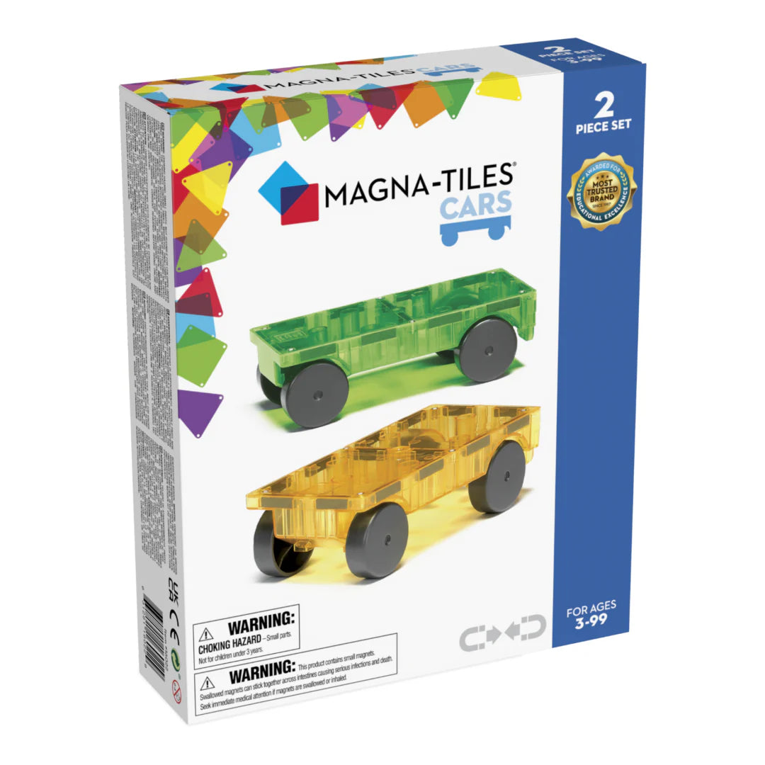 MAGNA-TILES® Cars 2 Piece Expansion Set: Green & Yellow