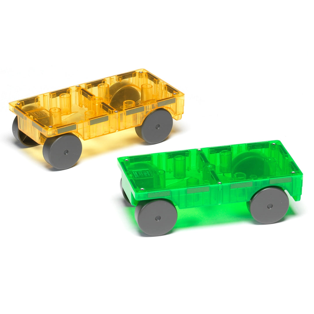 MAGNA-TILES® Cars 2 Piece Expansion Set: Green & Yellow