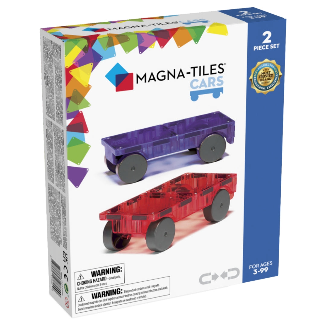 MAGNA-TILES Cars 2 piece uitbreidingsset - Rood en Paars