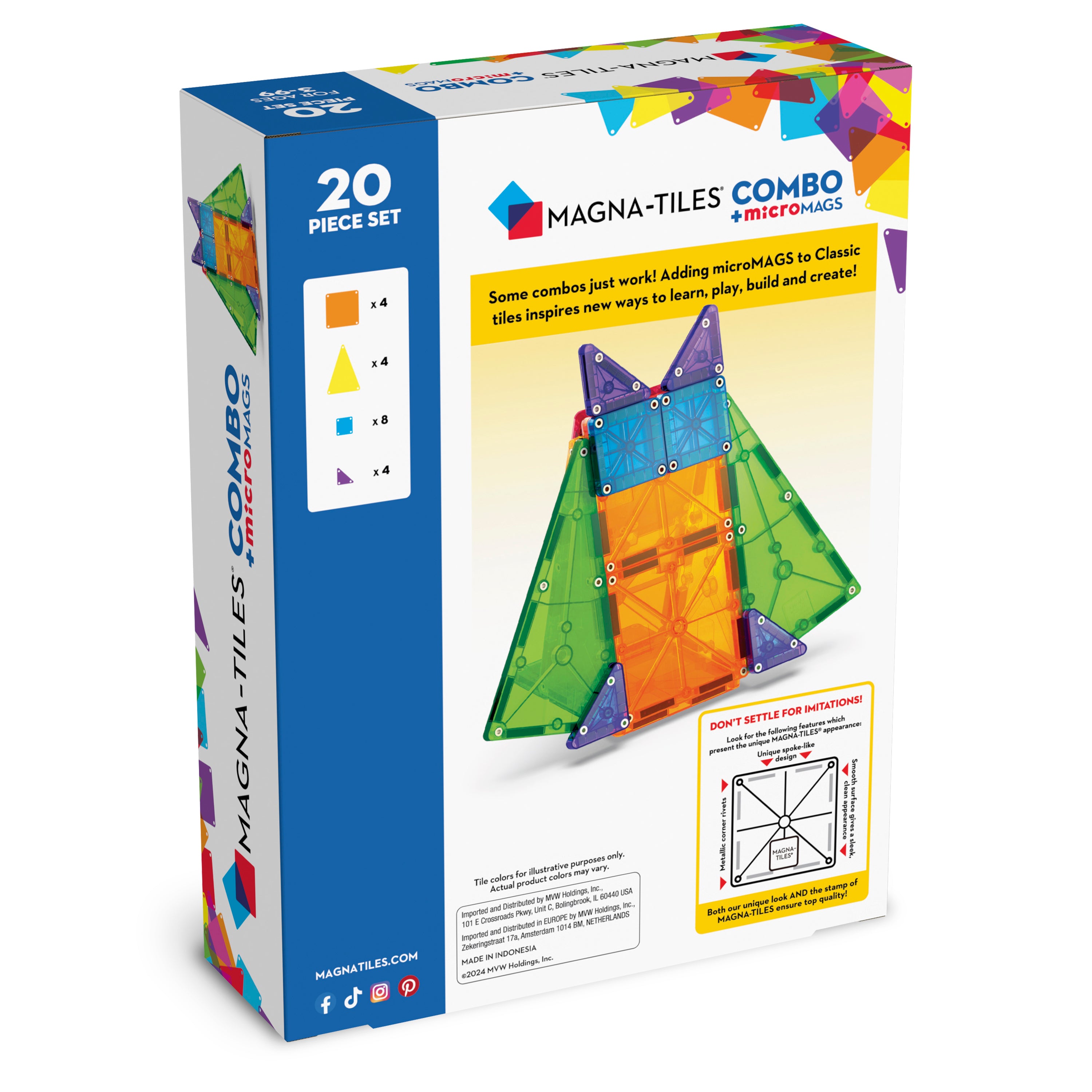 MAGNA-TILES® Combo 20 Piece Set