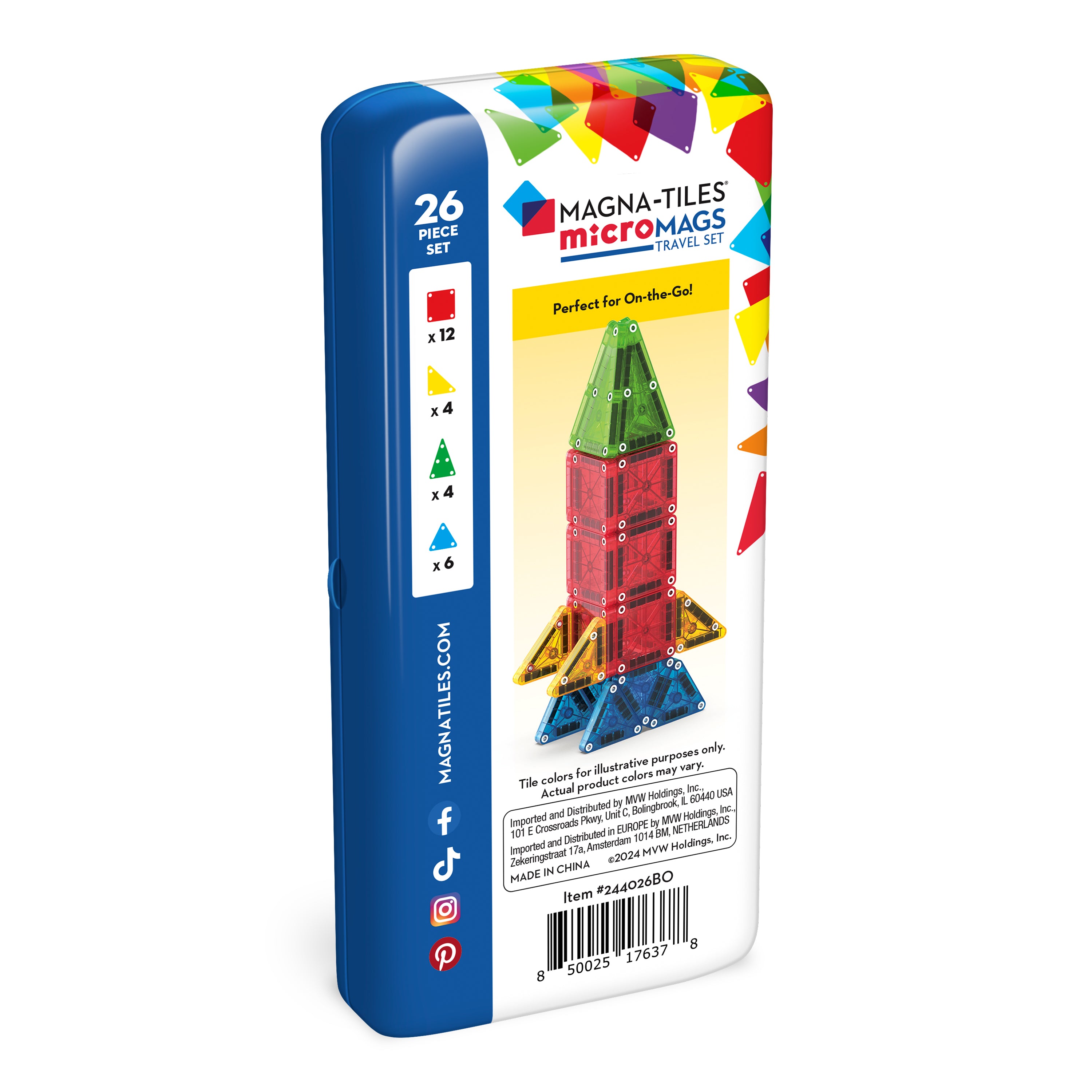 MAGNA-TILES® Micro Mags Travel Set 26 Piece Set (LEVERING EIND NOVEMBER)