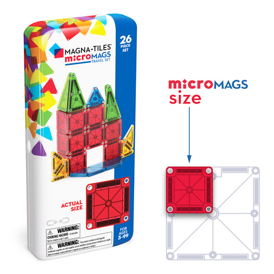 MAGNA-TILES® Micro Mags Travel Set 26 Piece Set (LEVERING MID OKTOBER)