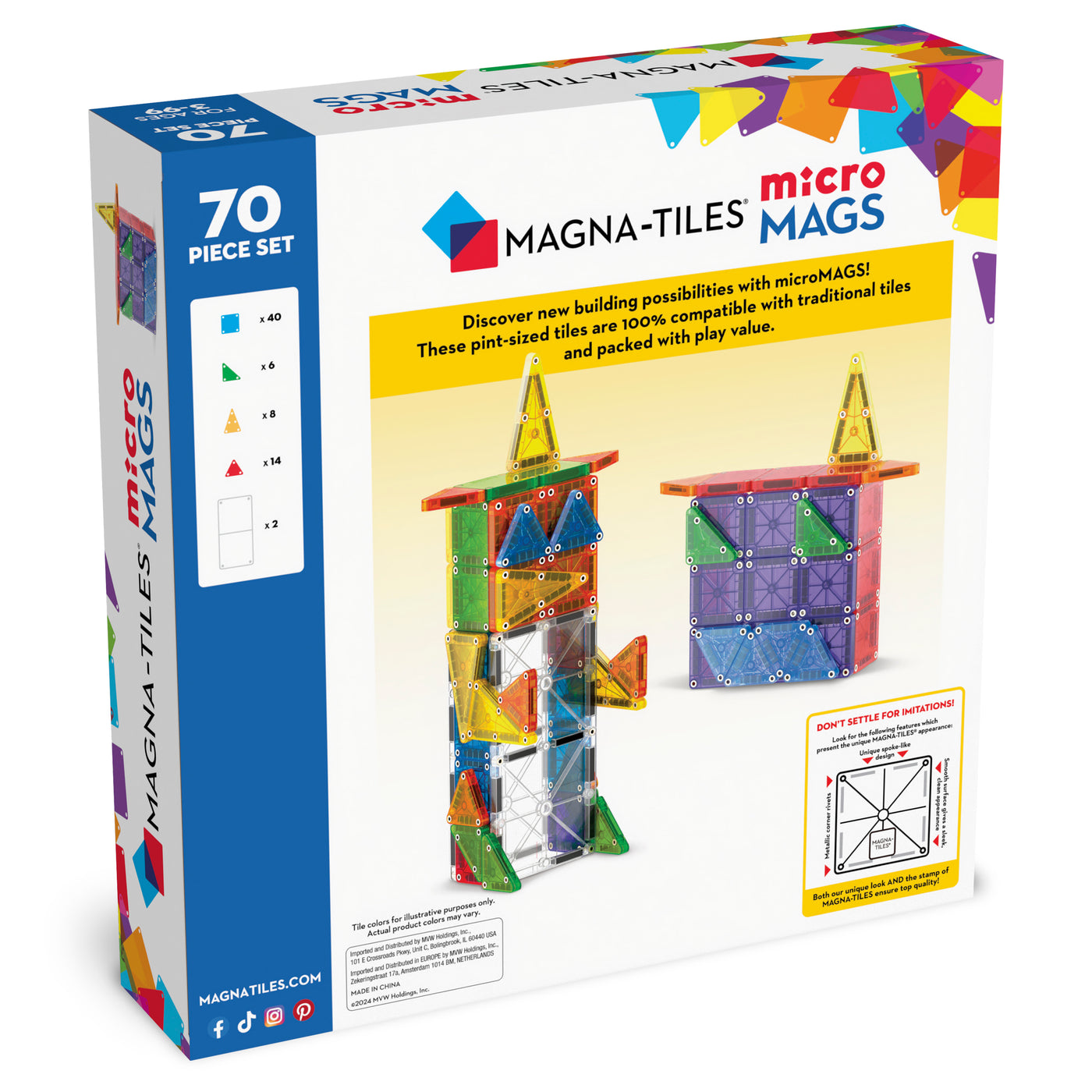 MAGNA-TILES® Micro Mags 70 piece