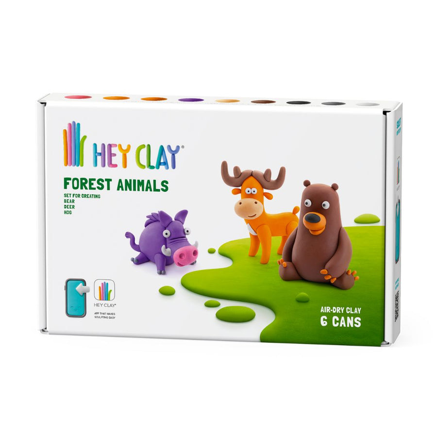 60044 - Hey Clay Forest Animals - Beer, Hert, Zwijn