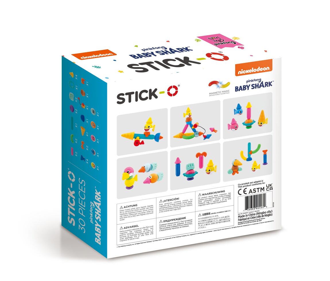 Stick-O - Baby Shark Friends Set - 30 stuks