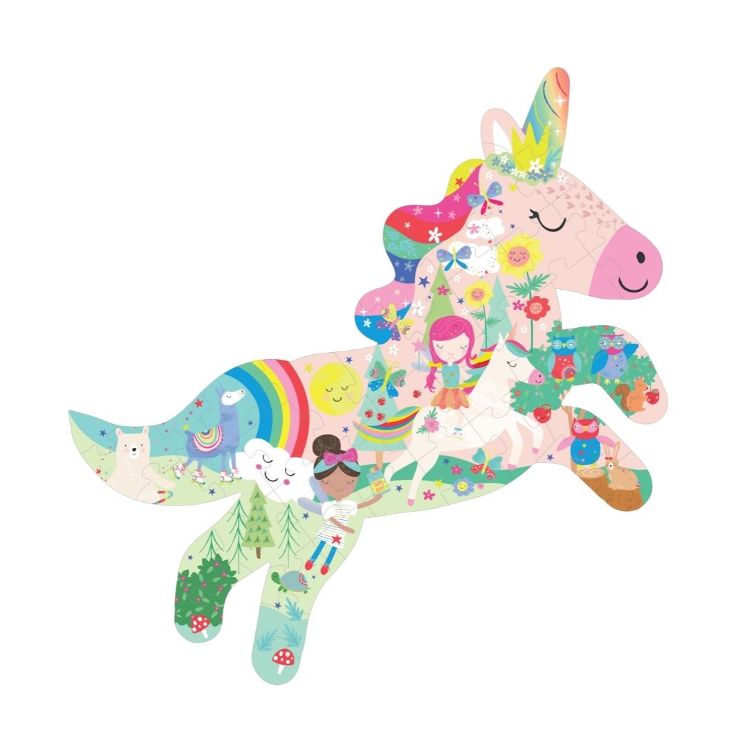 45P6459 - Floss&Rock - Rainbow Unicorn 40 stuks Jigsaw puzzle