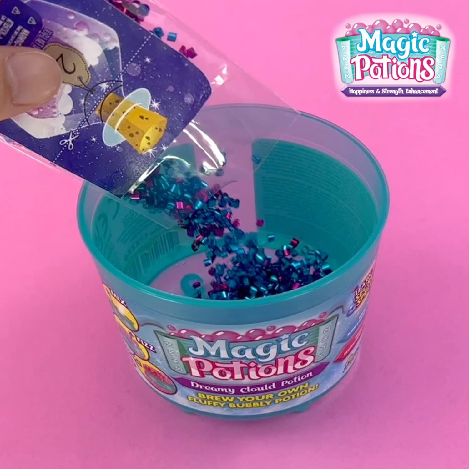 Slimy - Magische Potion - Squishy Droplet met glitters en kralen