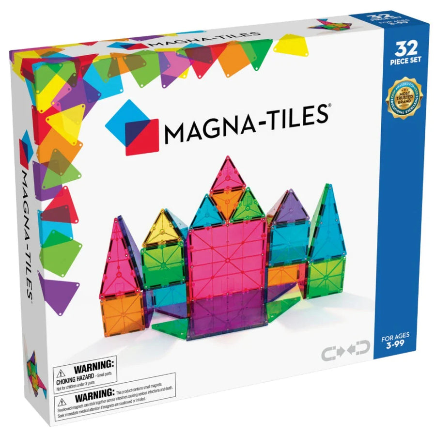 MAGNA-TILES® Clear Colors 32 Piece Set