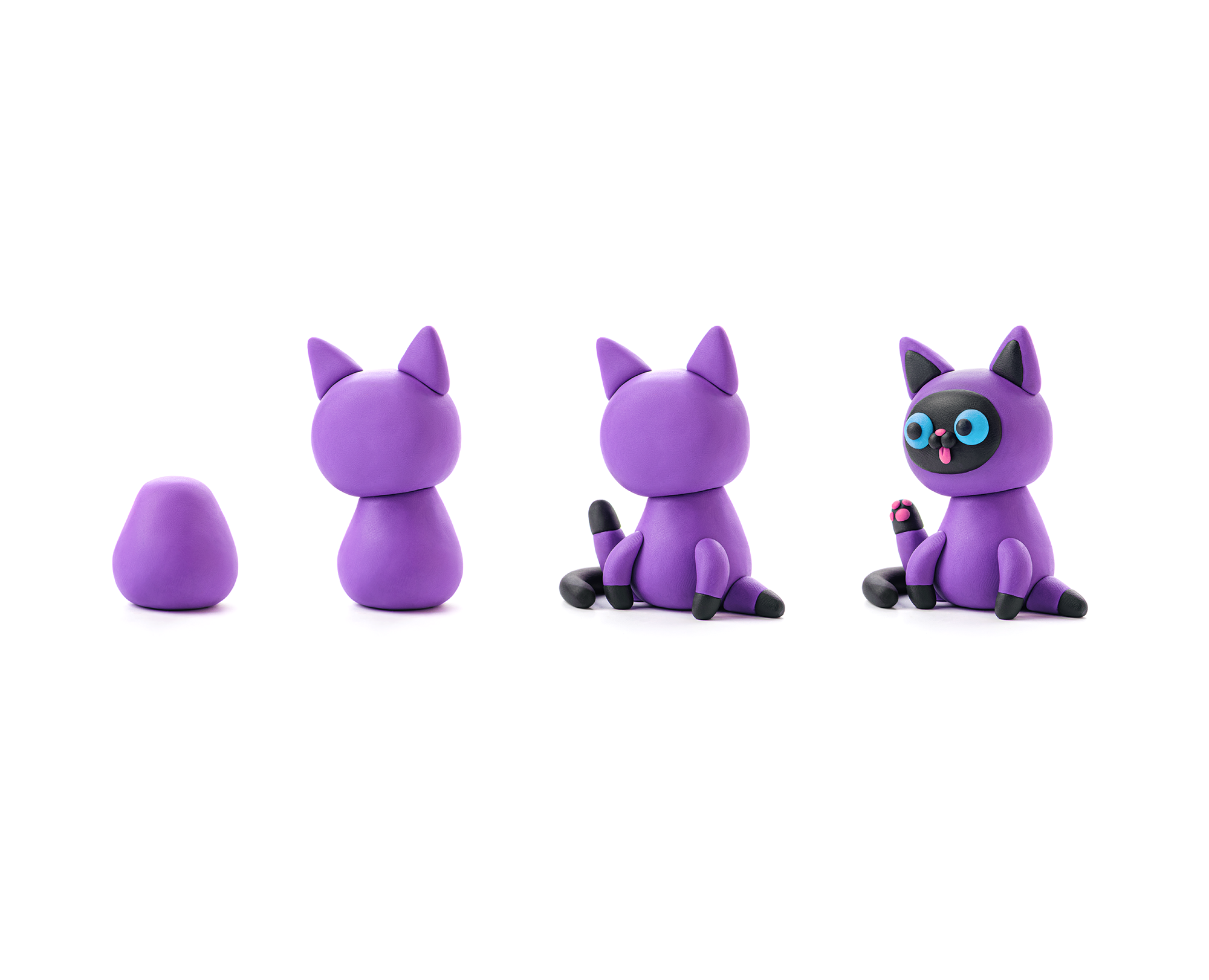 purple siamese cat