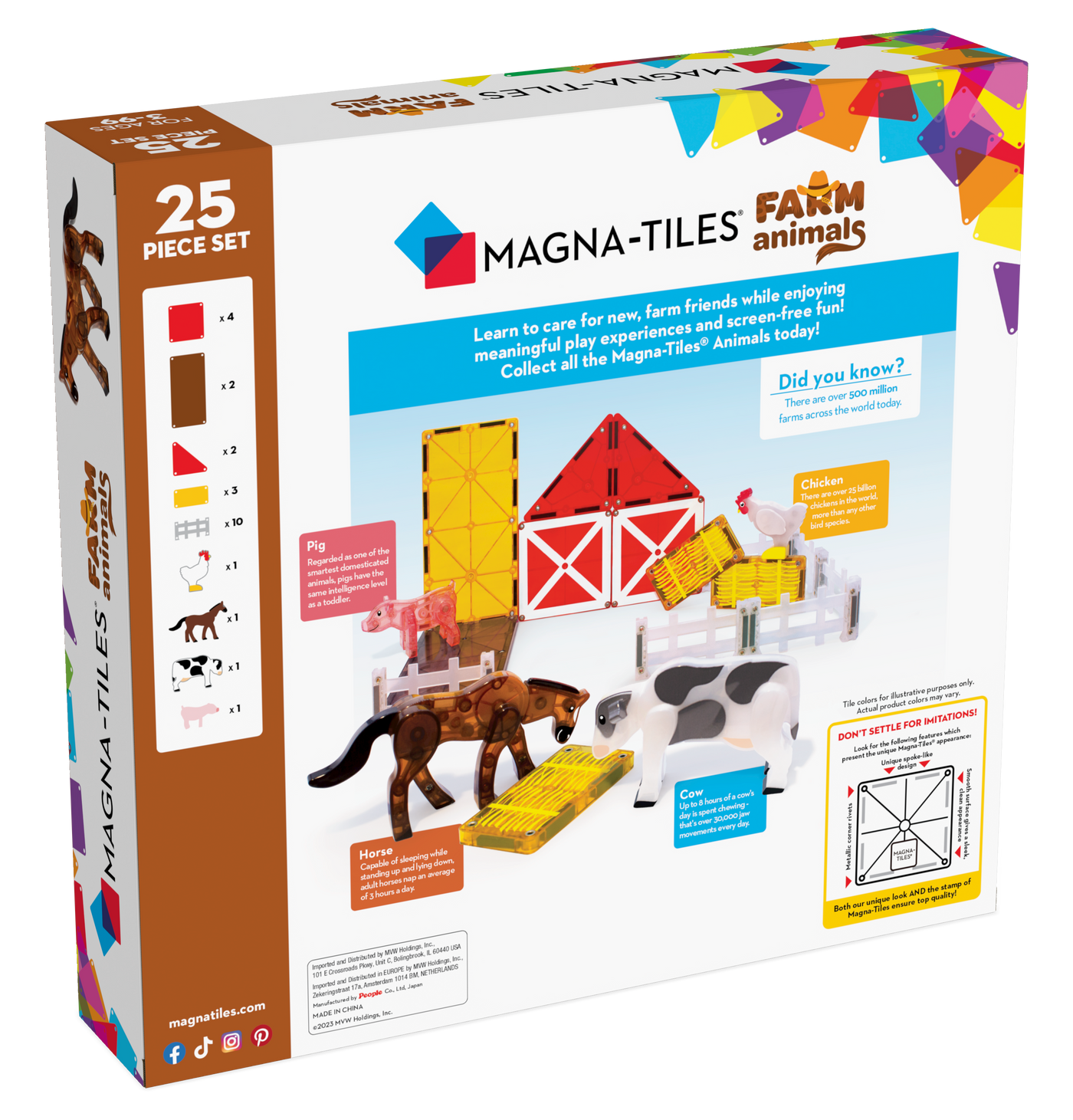 MAGNA-TILES® Farm Animals 25 piece