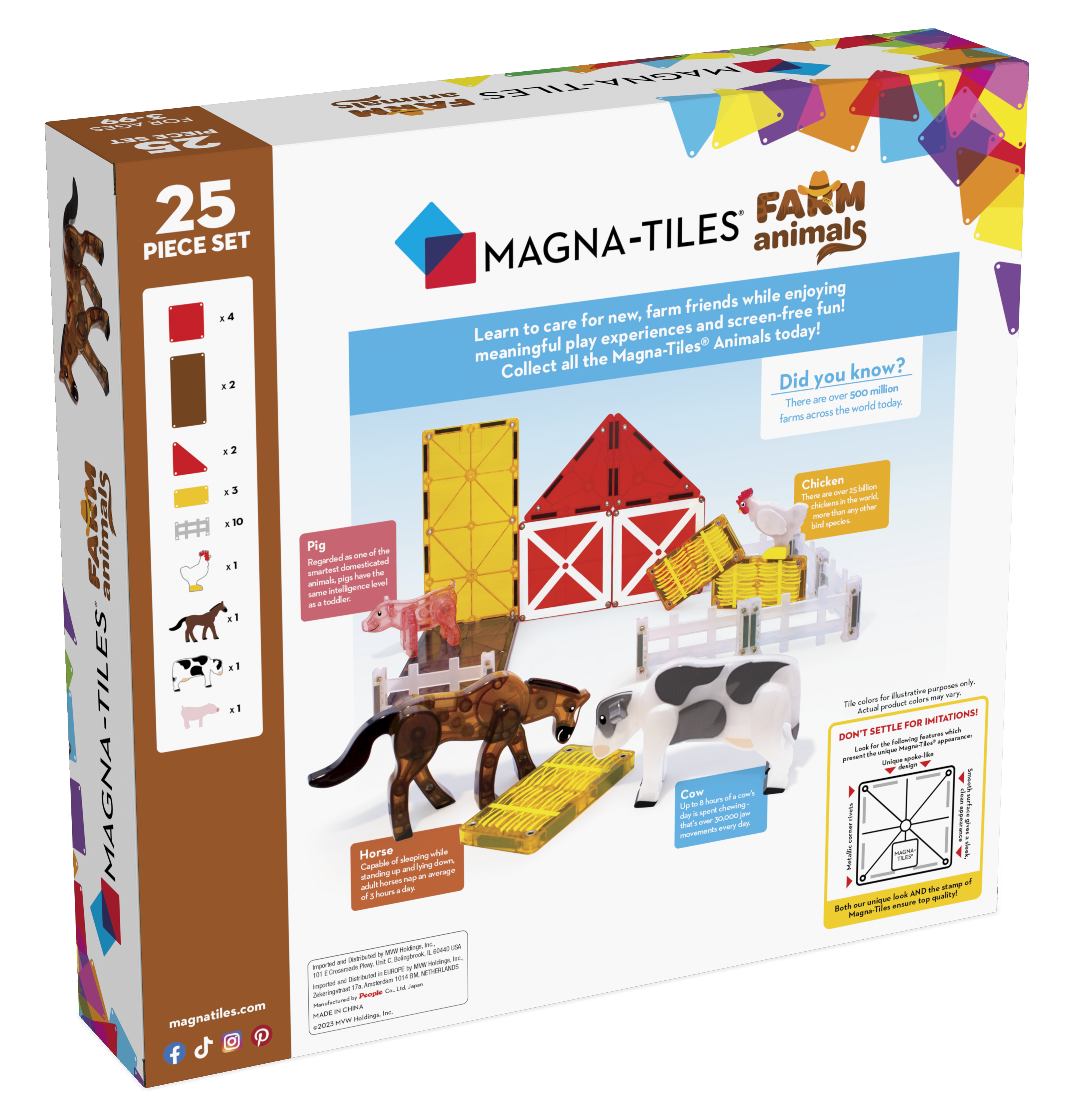 MAGNA-TILES® Farm Animals 25 piece