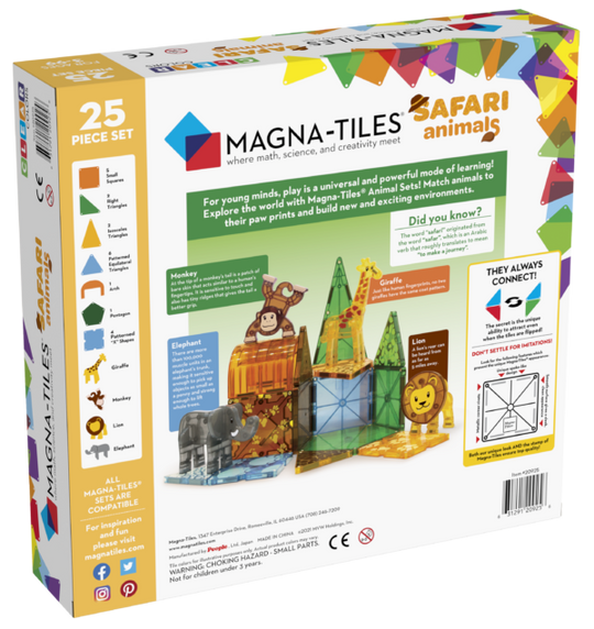 MAGNA-TILES® Safari Animals 25 Piece Set